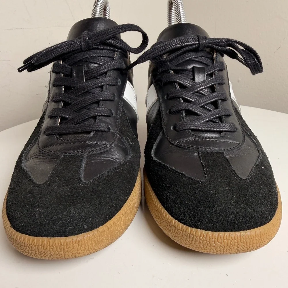 Beckett Simonon Morgen GAT Leather‎ Sneakers Black White Gum Sole 7.5
